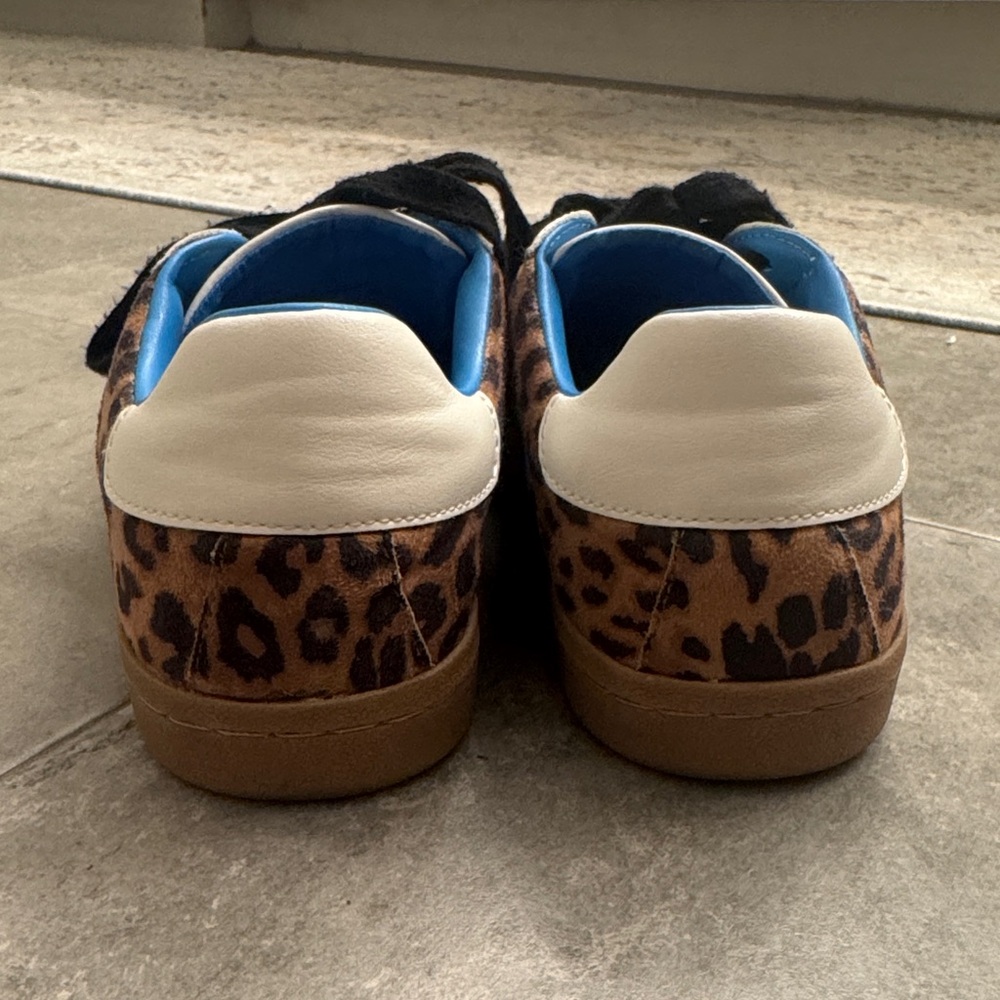 Steve Madden Leopard Print Sneakers with Blue Lining - Picture 4 of 5
